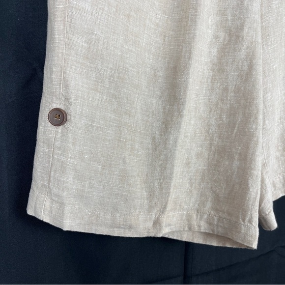 Womens Tailored 100% Linen Bermuda Trouser Shorts Natural Size 10 Jones New York - Picture 6 of 13
